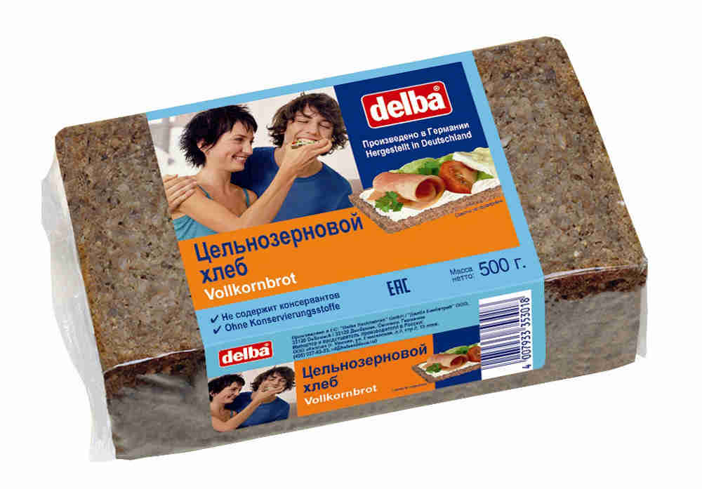 Хлеб Delba Цельнозерновой 500г