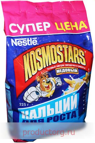 Готовый завтрак kosmostars медовый обогащенный витаминами и минеральными веществами 225г