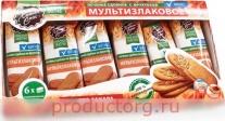 Печенье хлебный спас мультизлаковое сдобное без сахара с фруктозой 180г