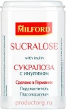 Заменитель сахара milford сукралоза с инулином подсластитель 370таб